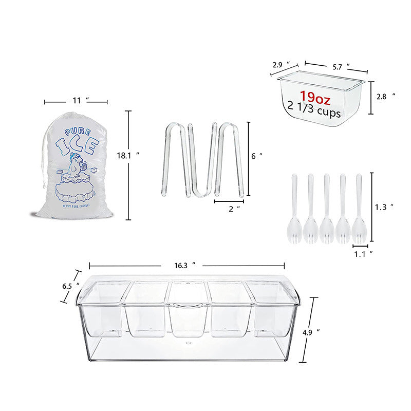 Ice Chilled Condiment Tray Set | Skanto