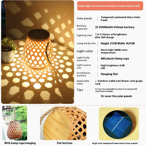 Skanto | Solr LED Rattanlampe – Stor utendørs belysning i oval design for hage og terrasse