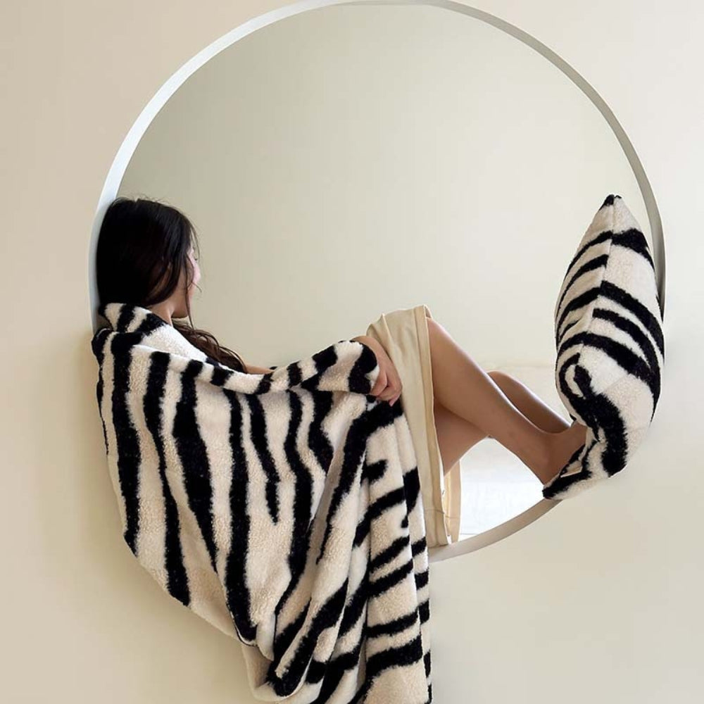 Skanto | Zebra Print Luksus Fuskepels Teppe