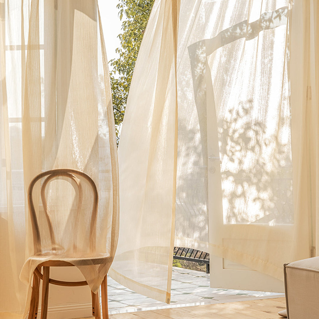 Transparente Linse Gardiner, Lyse og Moderne for Stue | Skanto