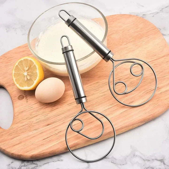 Skanto | Robust Rustfritt Stål Dansk Deigvisp – Holdbart, Ergonomisk Design for Allsidig Baking & Matlaging
