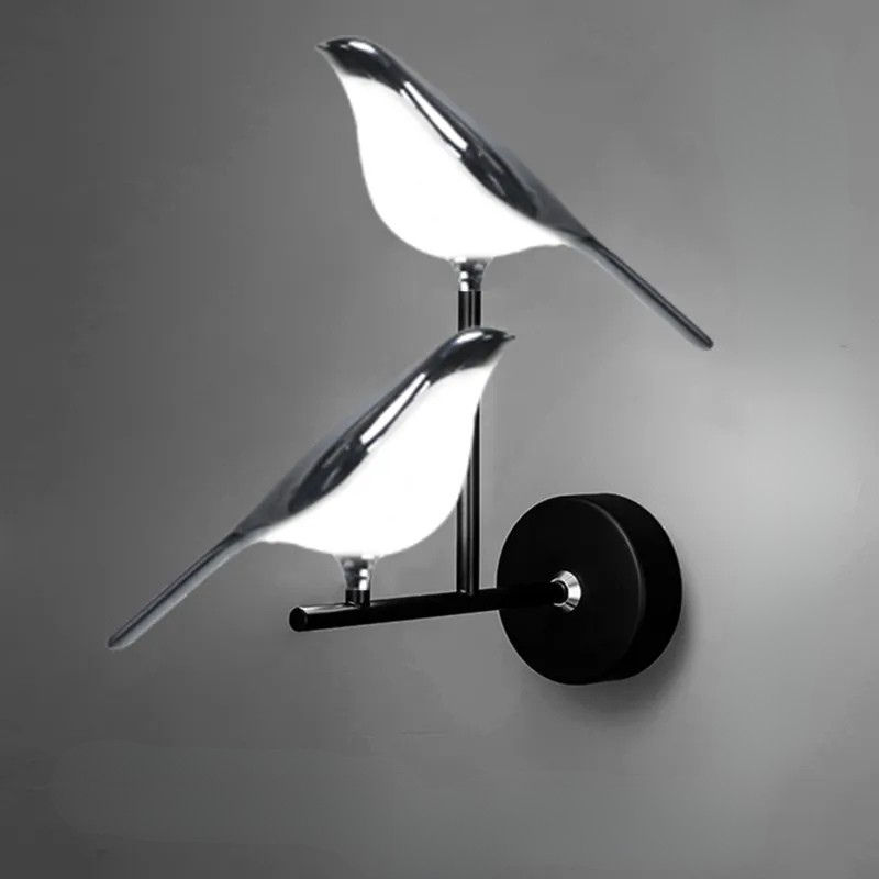 Skanto | BirdGlow – Fortryllende Vegglampe med Fugl for Mykt, Fangende Lys