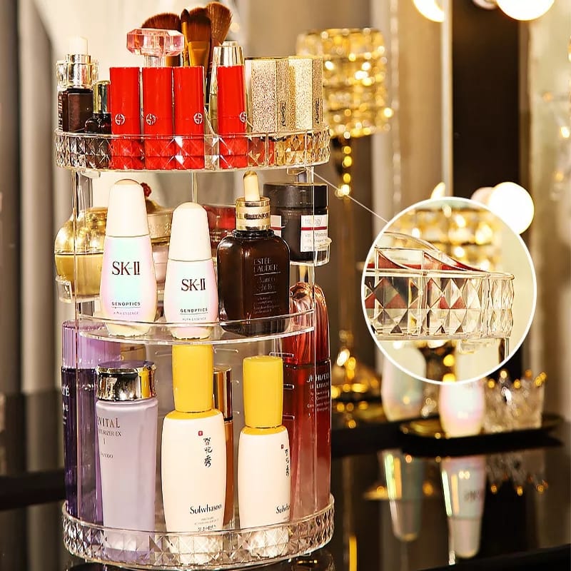 Diamond Pattern Rotation Cosmetic Box Skanto