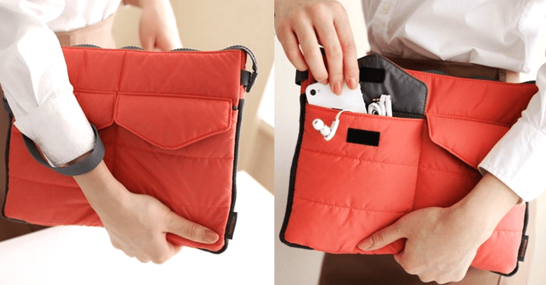 Skanto | Slim Bag-in-Bag - Laget av polyester - Bærbar & liten - Flere glidelåslommer - Passer lett i kofferten din