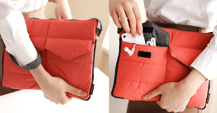 Skanto | Slim Bag-in-Bag - Laget av polyester - Bærbar & liten - Flere glidelåslommer - Passer lett i kofferten din
