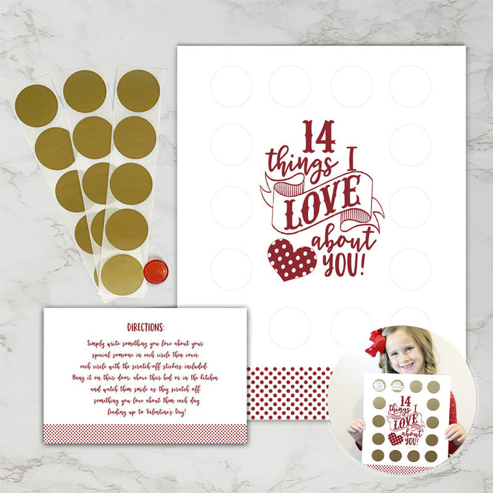 Skanto | Valentine's Scratching Advent "14 Ting Jeg Elsker Med Deg!"