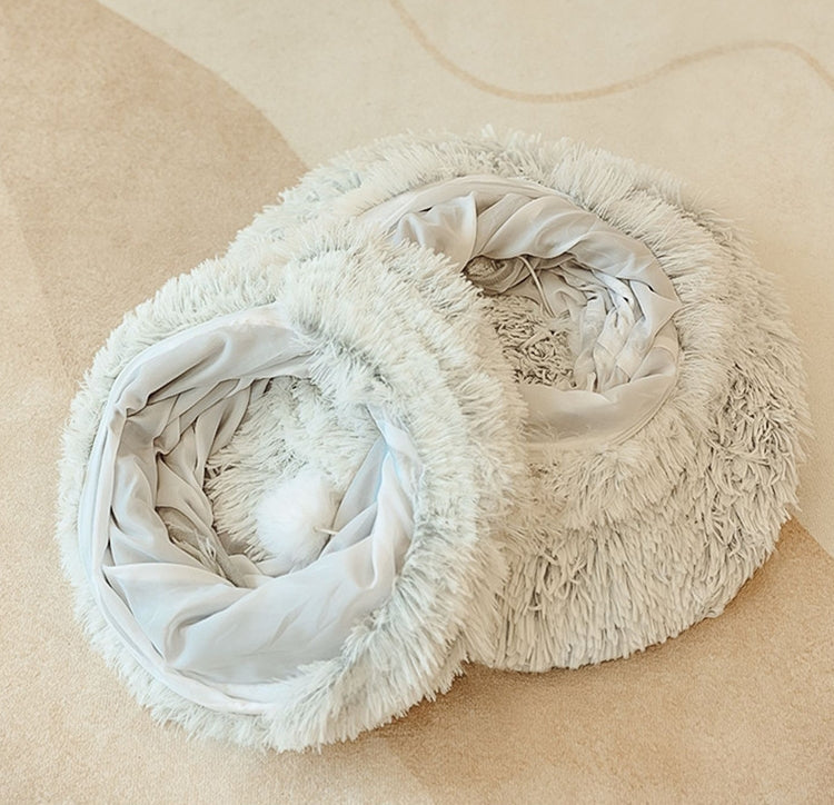 Plush Tunnel Play Bed for Cats Skanto
