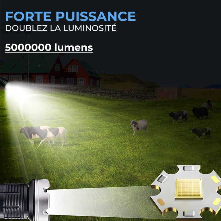 Zoom lommelykt med LED | Skanto