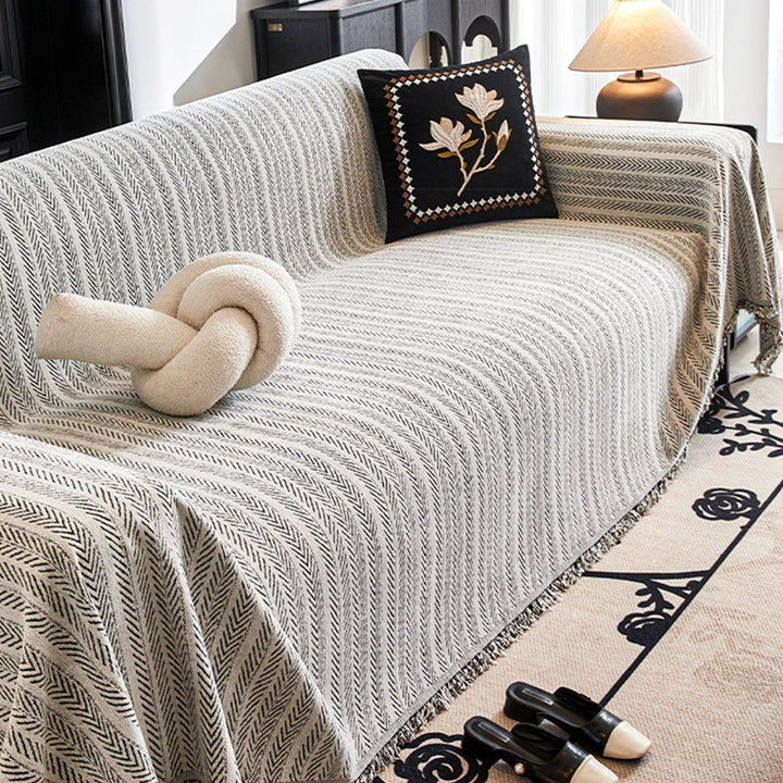Herringbone Mønster Sofa Deksel - Moderne, Stilfullt & Holdbart Sofabeskyttelse | Skanto