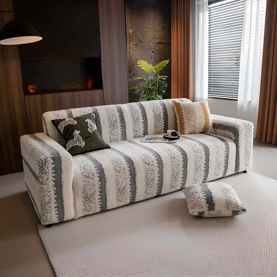 Plush sofa cover (2 pieces) – Myk, varm og dekorativ | Beskytter sofaen din på en stilfull måte | Skanto