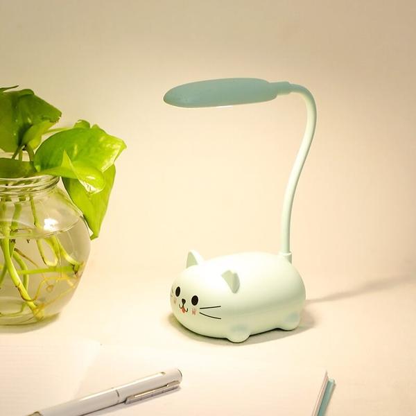 Mini Cartoon Cat LED Øyevern Lese Lampe USB Oppladbar Skrivepult Lampe | Skanto