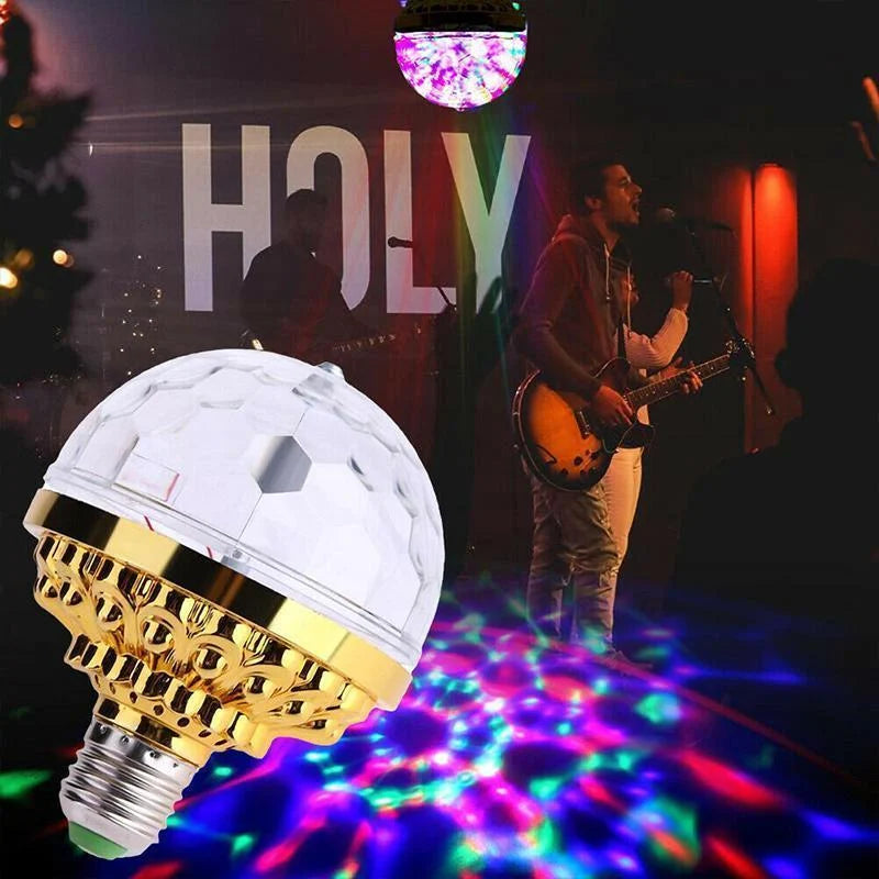 DiscoSpin LED Festlampe – Roterende RGB Ambientbelysning 3W | Skanto