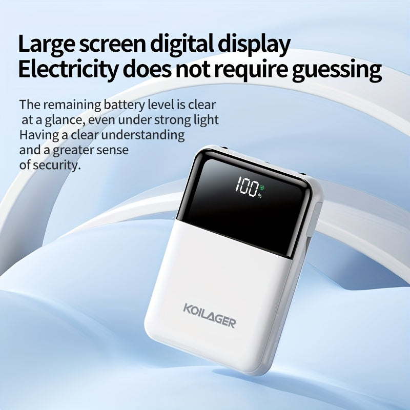 Powerbank 10000mAh Mini med Display | Skanto