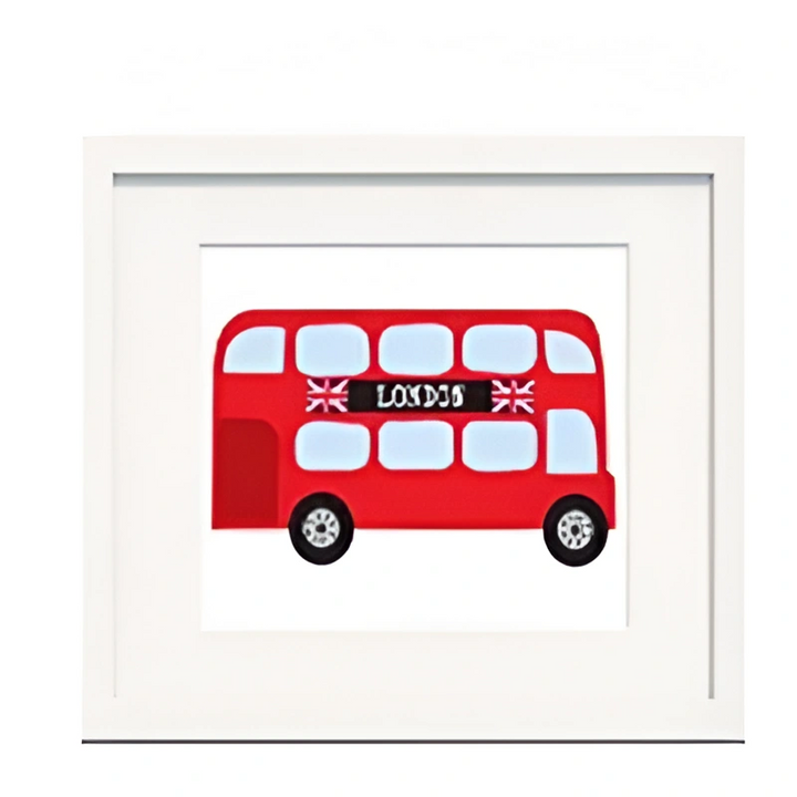 London Bus Tema Barnerom Decor - Lerret Veggkunst Maleri