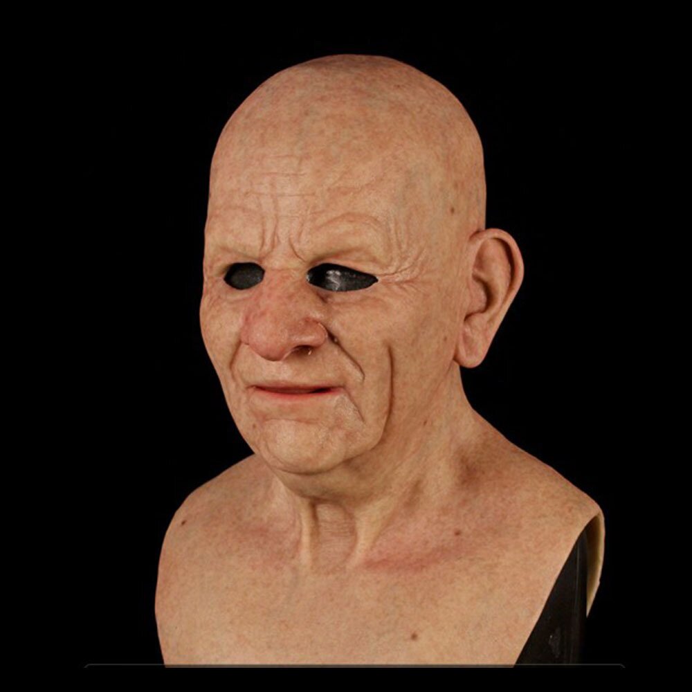 Creepy Old Man Maske – Realistisk Lateks Halloween Maske for Voksne | Skanto
