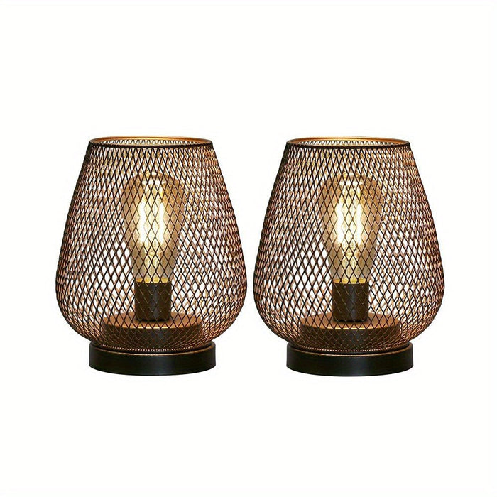 Skanto | AuroraMesh Bordlampe Sett – Industriell Stil med Varm Ambient Belysning