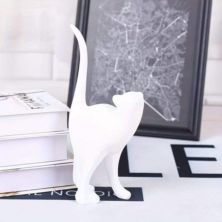 Skanto | Moderne Harpiks Katt Figur – Nordisk Stil Dekor