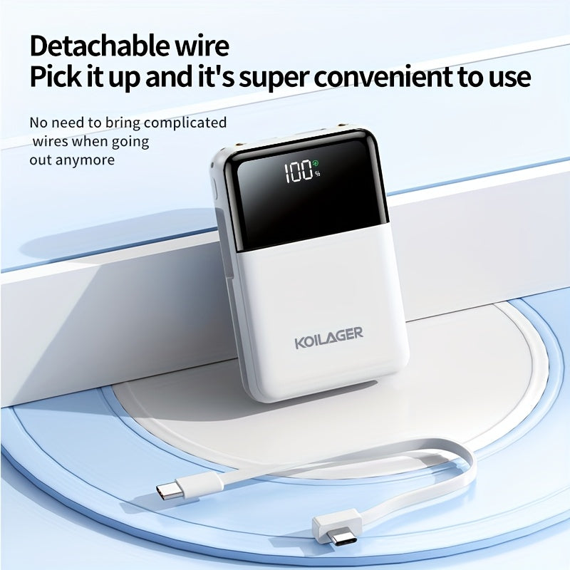 Powerbank 10000mAh Mini med Display | Skanto