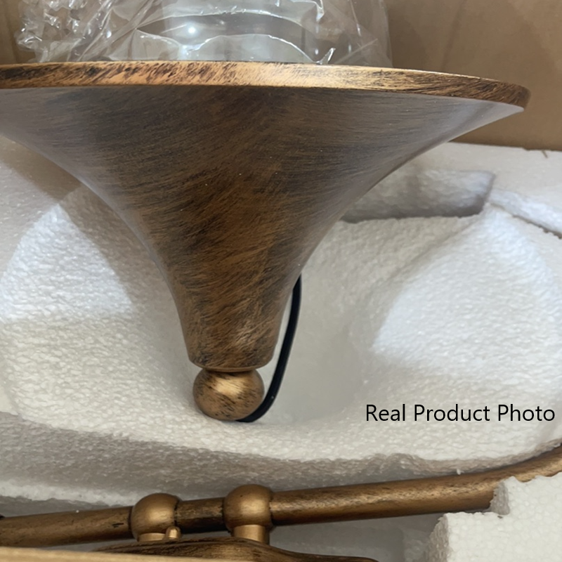 Moderne Enkelt Aluminium Trumpet Skjerm Glass 1-Lys Utendørs Vegglampe For Hage | Skanto