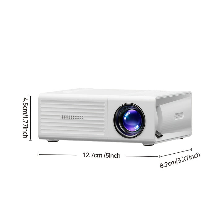 Skanto | Ultra-Lys Mini Prosjektor 3000 Lumen – Bærbar, HDTV & USB, Ideell for Hjemmekino & Utendørs!