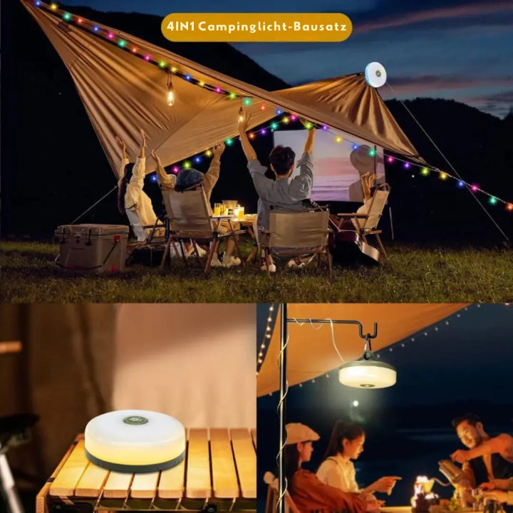 Campinglampe med 10 m RGB lyskjede — Din magiske lyskilde for uforglemmelige utendørsopplevelser | Skanto