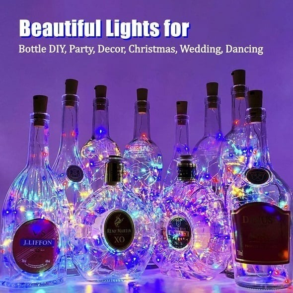 Led Flaske Lys Kork Natt Lys DIY Dekor | Skanto