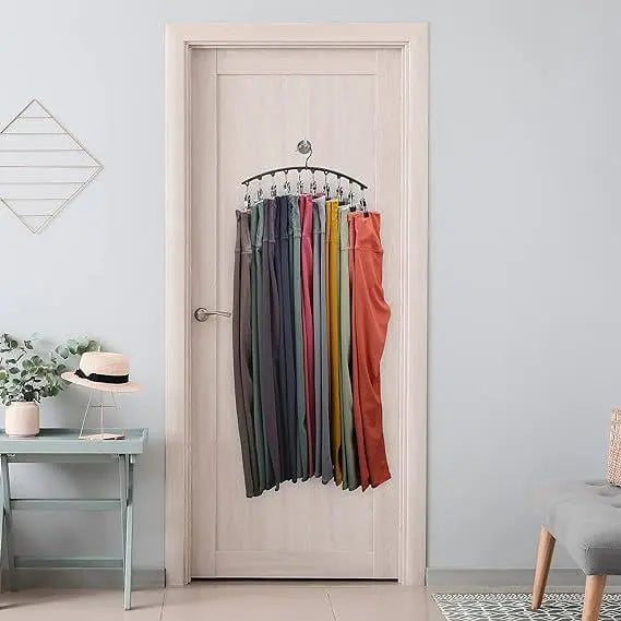 2-delt sett med leggings-organisator og kleshenger – med 20 klips for plassbesparende oppbevaring!
