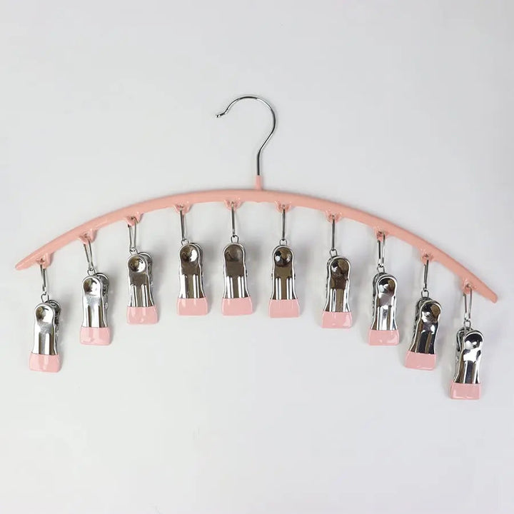 2-delt sett med leggings-organisator og kleshenger – med 20 klips for plassbesparende oppbevaring!