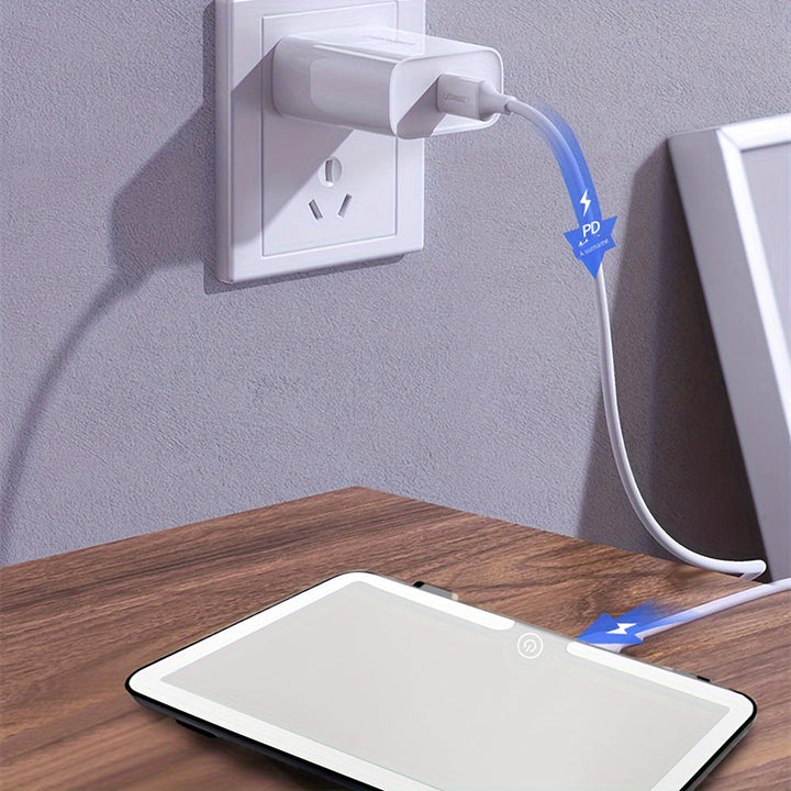 GlowMirror – Dimmbar sminkespeil med USB-lading Skanto