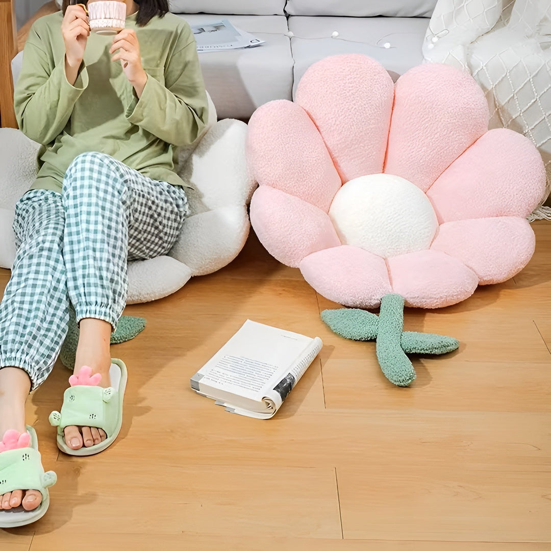 Blomsterpute – Myk og koselig | Dekorativ gulvpute til sofa, soverom og stue