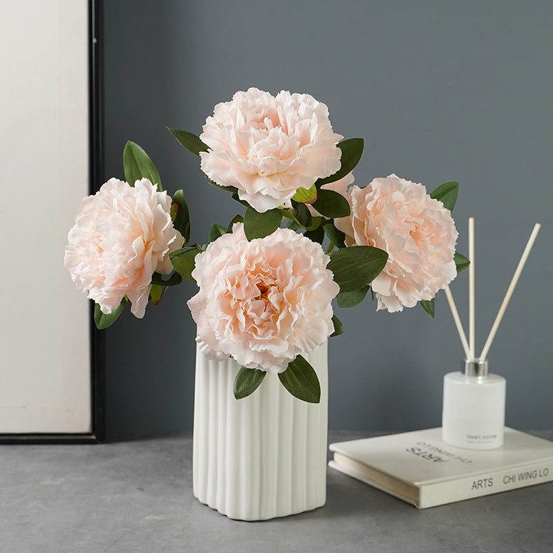 Kunstige 5 store hodet pæoner blomster | Skanto