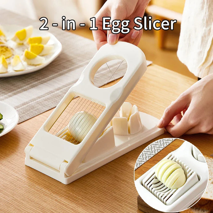 2i1 Egg Skiver Multifunksjonell Rustfritt Stål Skiver Terninger Kjøkkenverktøy | Skanto