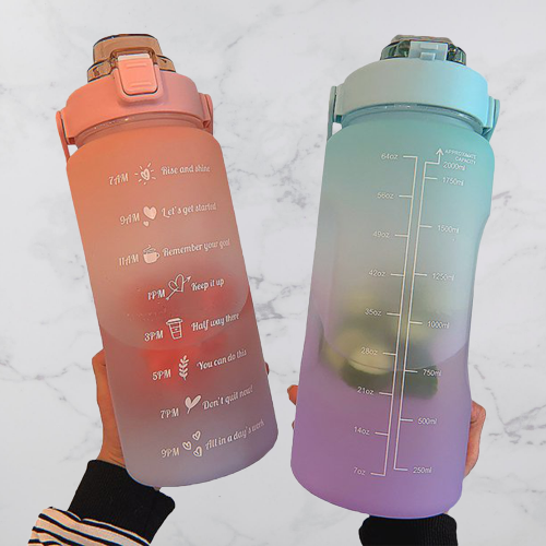Skanto | 2L Motiverende Vannflaske med Tidsmarkører - HydroMotivator