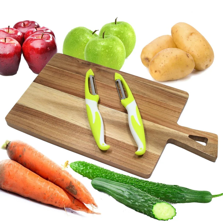 2 stk Ultra Skarp Rustfritt Stål Blad Frukt og Grønnsak Skrelle Sett | Skanto