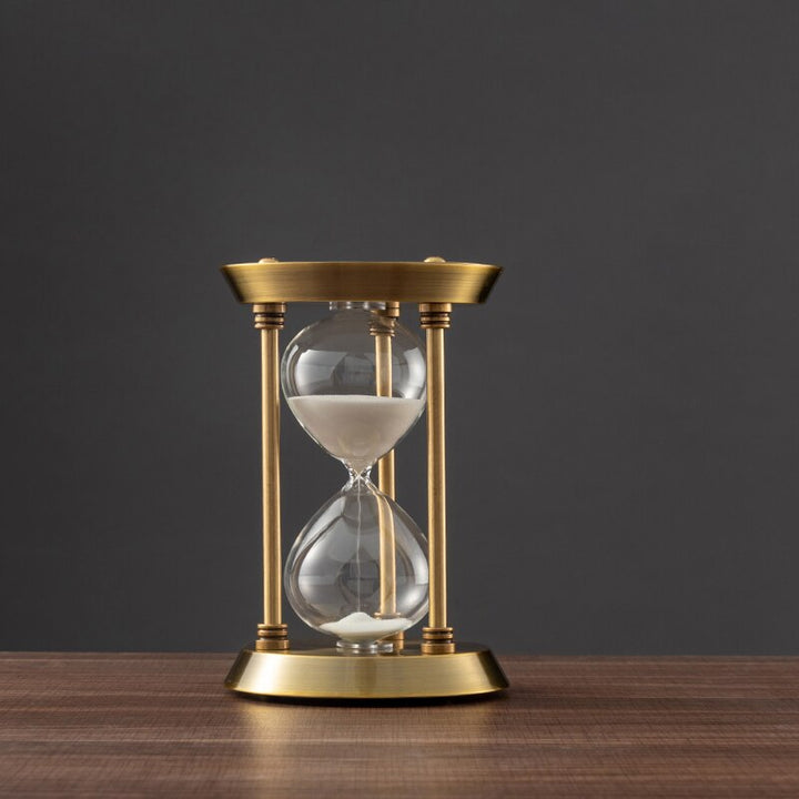 Skanto | 3/5/10 minutter retro metall håndverk timeglass pendel hjemme kontor skrivebord arrangement ornament sandtimer sandglass dekorasjon