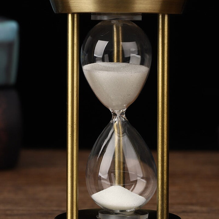 Skanto | 3/5/10 minutter retro metall håndverk timeglass pendel hjemme kontor skrivebord arrangement ornament sandtimer sandglass dekorasjon
