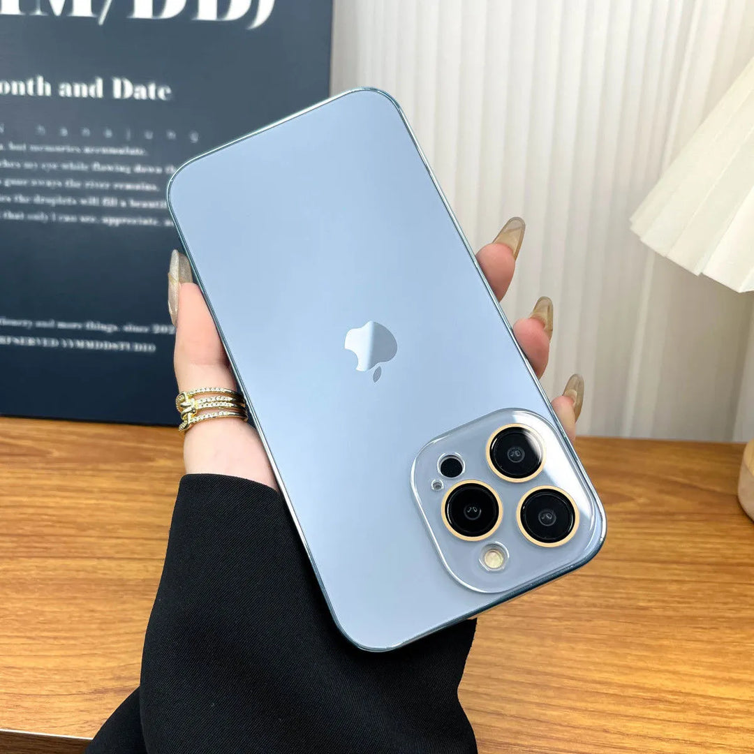 Skanto | Galvanisert Mat Akryl Herdet Glass iPhone Deksel
