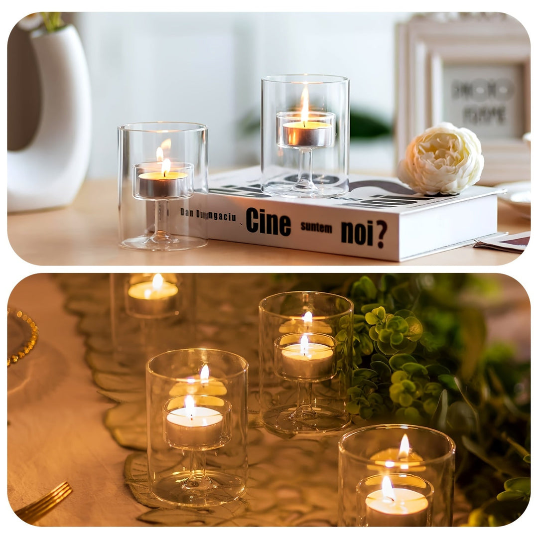 Skanto | PureLight - Trio av transparente lysestaker for elegante bord