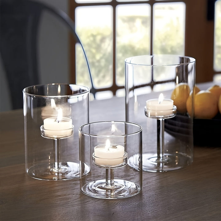 Skanto | PureLight - Trio av transparente lysestaker for elegante bord