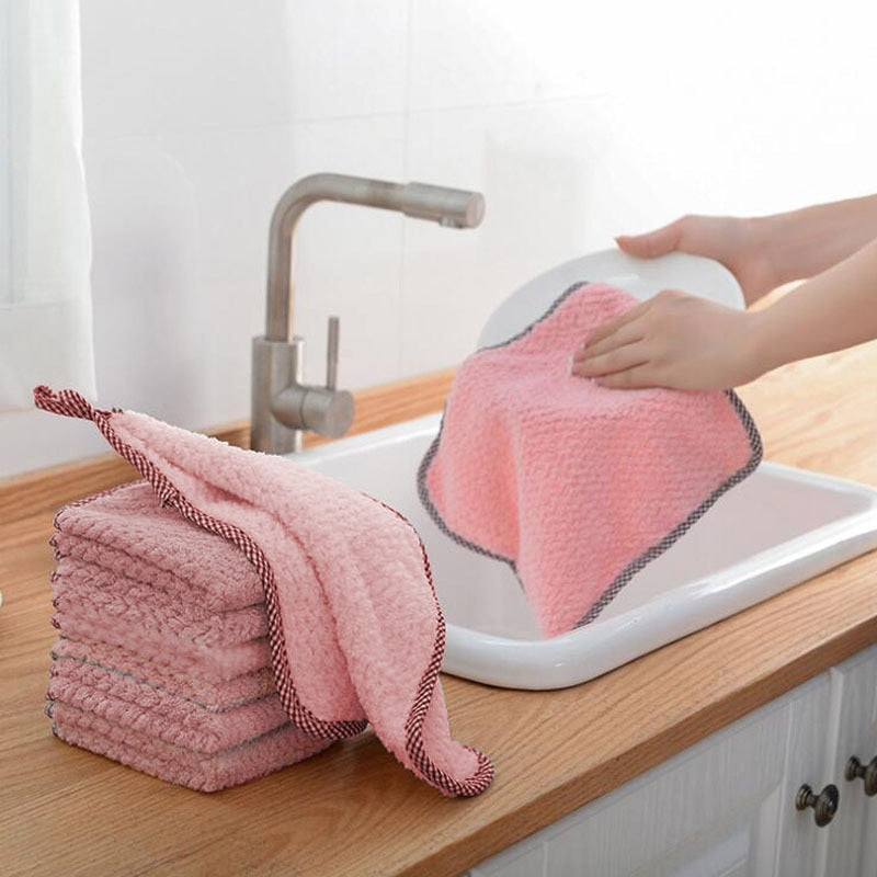 3 Pakke Rosa Hengende Korall Fleece Lintfrie Absorberende Tøfler | Skanto