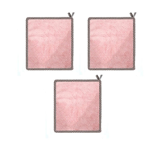 3 Pakke Rosa Hengende Korall Fleece Lintfrie Absorberende Tøfler | Skanto