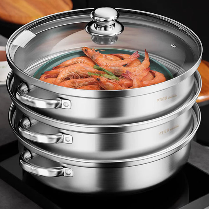 Skanto | 3-Tiers Mat Dampkoker - NutriSteam