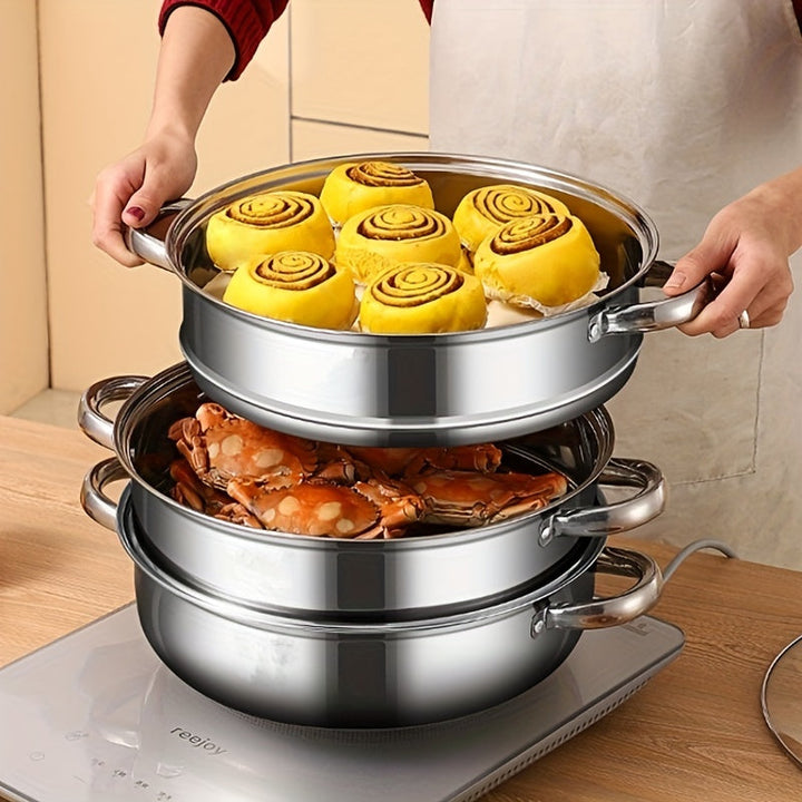 Skanto | 3-Tiers Mat Dampkoker - NutriSteam