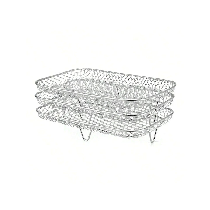 3-lags rustfritt stål Air Fryer Rack Universelt Stabilt Tilbehør | Skanto