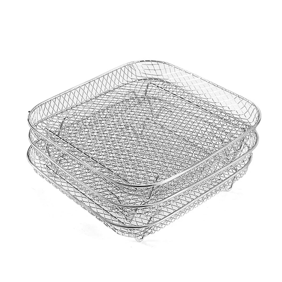3-lags rustfritt stål Air Fryer Rack Universelt Stabilt Tilbehør | Skanto
