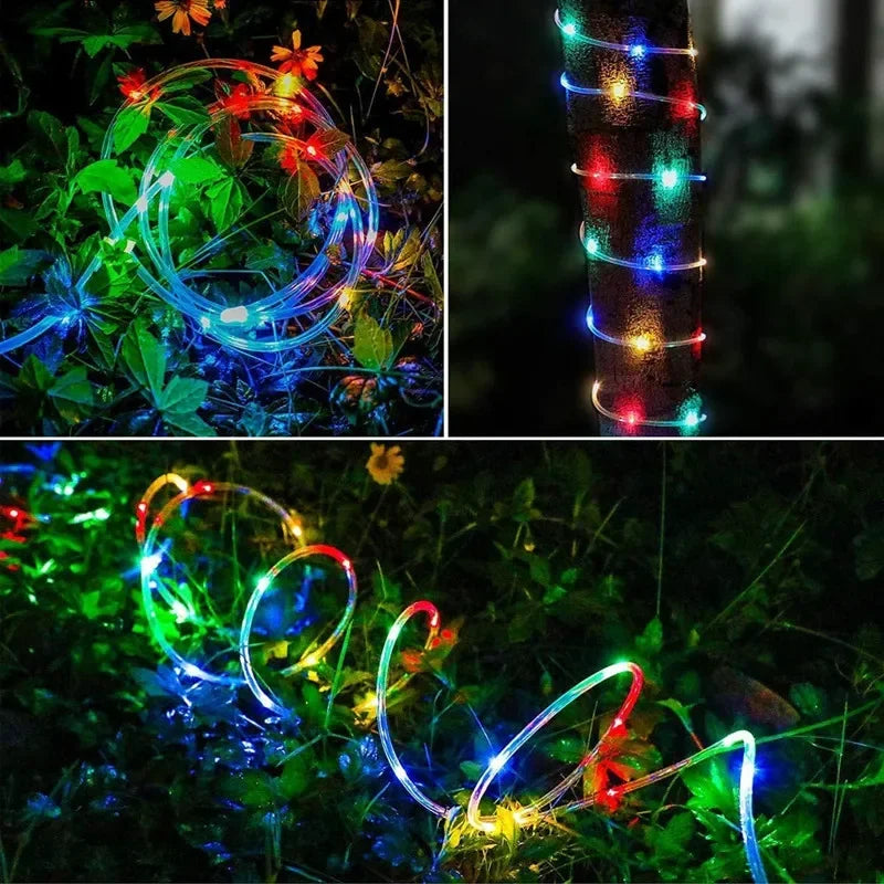 Skanto | LED solcelle string lys - utendørs vanntette lys for jul, hage, plen, trær, gjerde og sti dekor