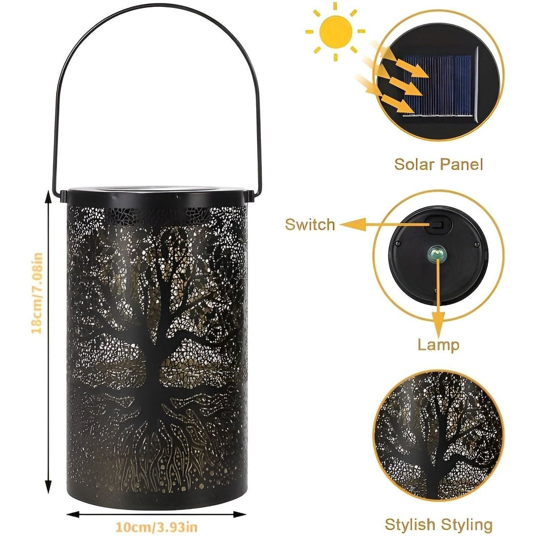 SolarArt Lantern – Luksuriøs metallkunstdekorasjon, solcelledrevet utendørslykt