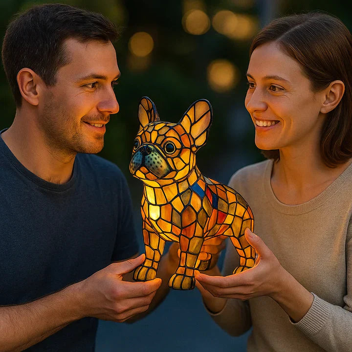 Skanto | Lumidog Håndlaget Lysende Hund Lampe – Ambient Belysning og Gave