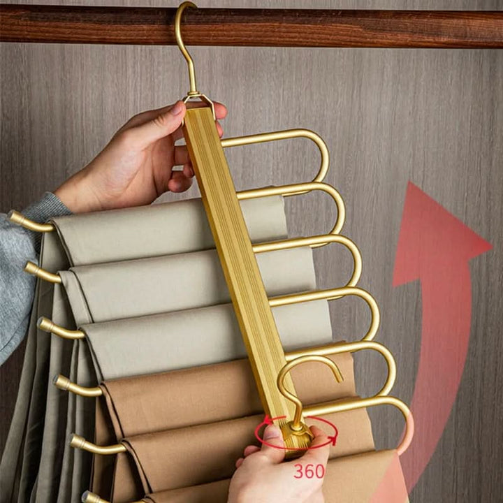 Skanto | SpaceLuxe Aluminium Bukseoppheng – Flerlags, Plassbesparende Klesskap Organizer