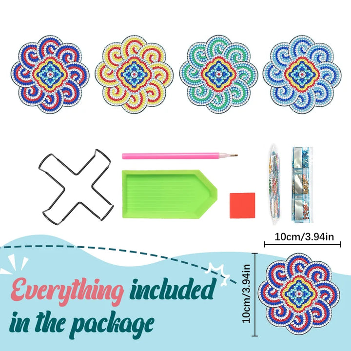 Skanto | Diamond Crafts Coaster Diamond Painting Coaster (Mandala)
